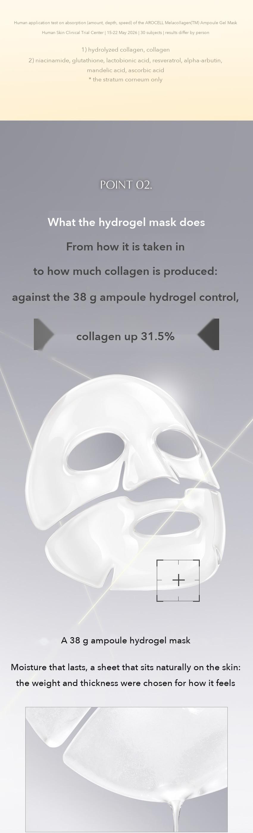 AROCELL Melacollagen Ampoule Gel Mask detail 05