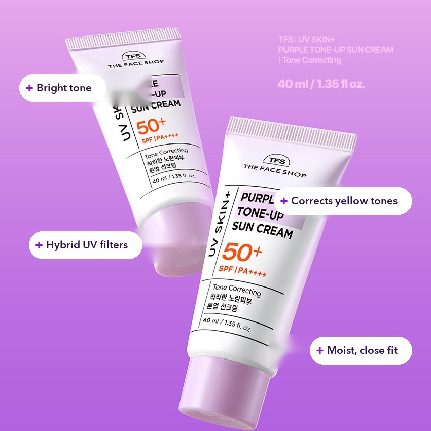 THE FACE SHOP UV Skin Plus Purple Tone-Up Sun Cream 40ml