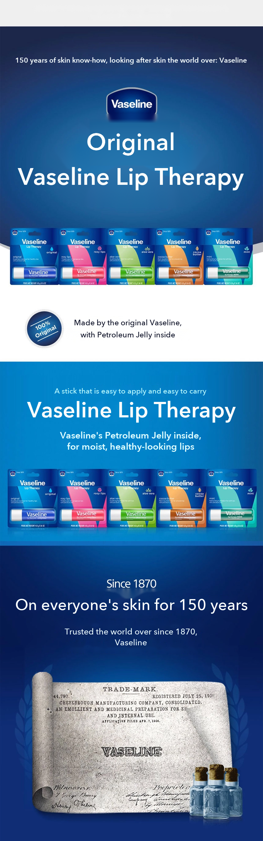 Vaseline Lip Therapy 4.8g detail 1