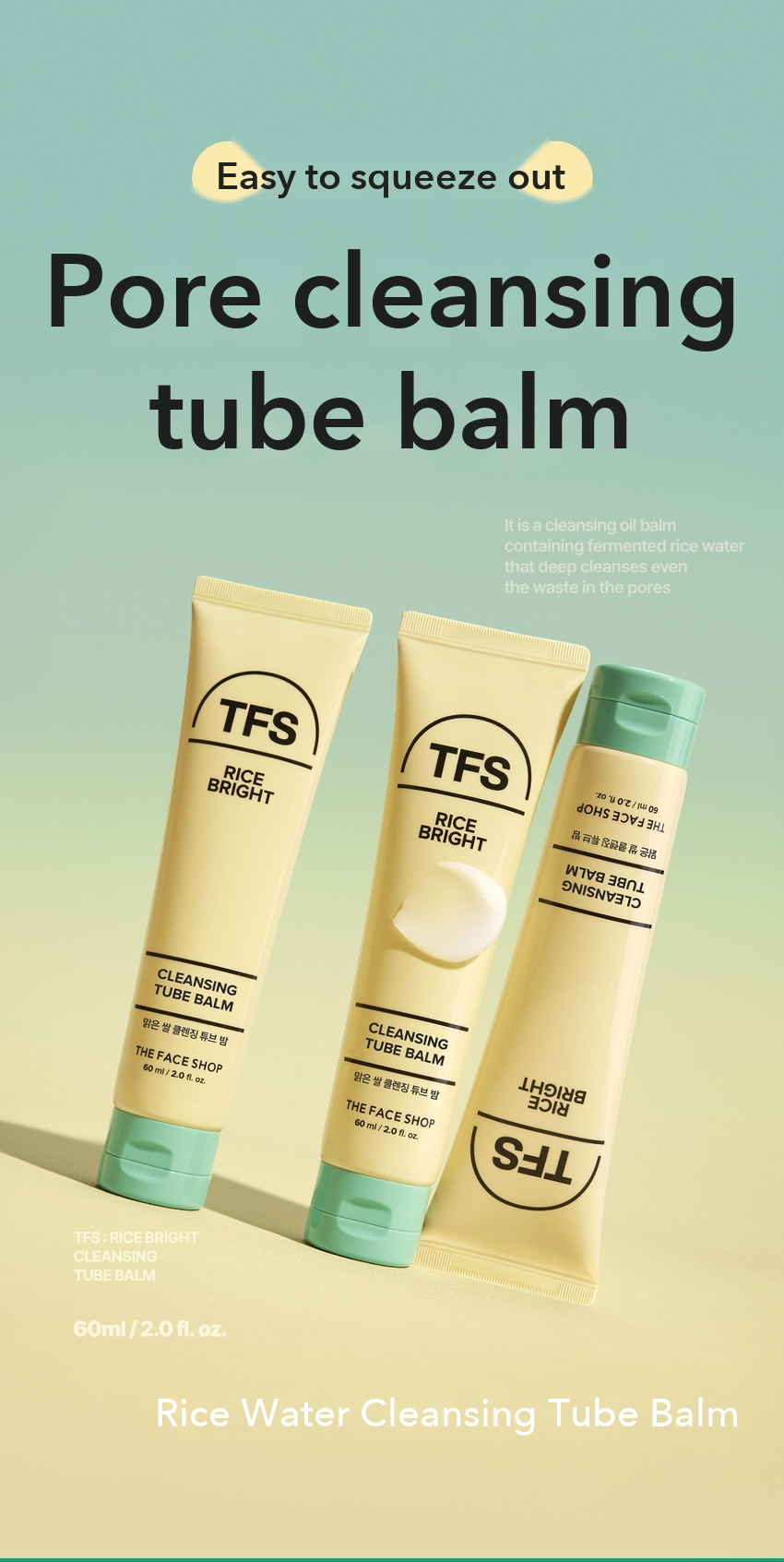 THE FACE SHOP Rice Water Cleansing Tube Balm detail 1
