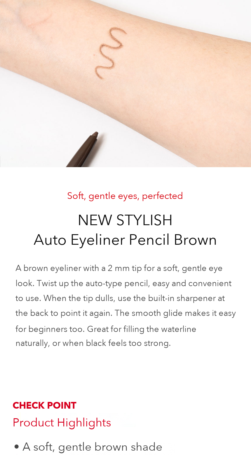 NEW Stylish Auto Eyeliner Pencil Brown 0.25g detail 01
