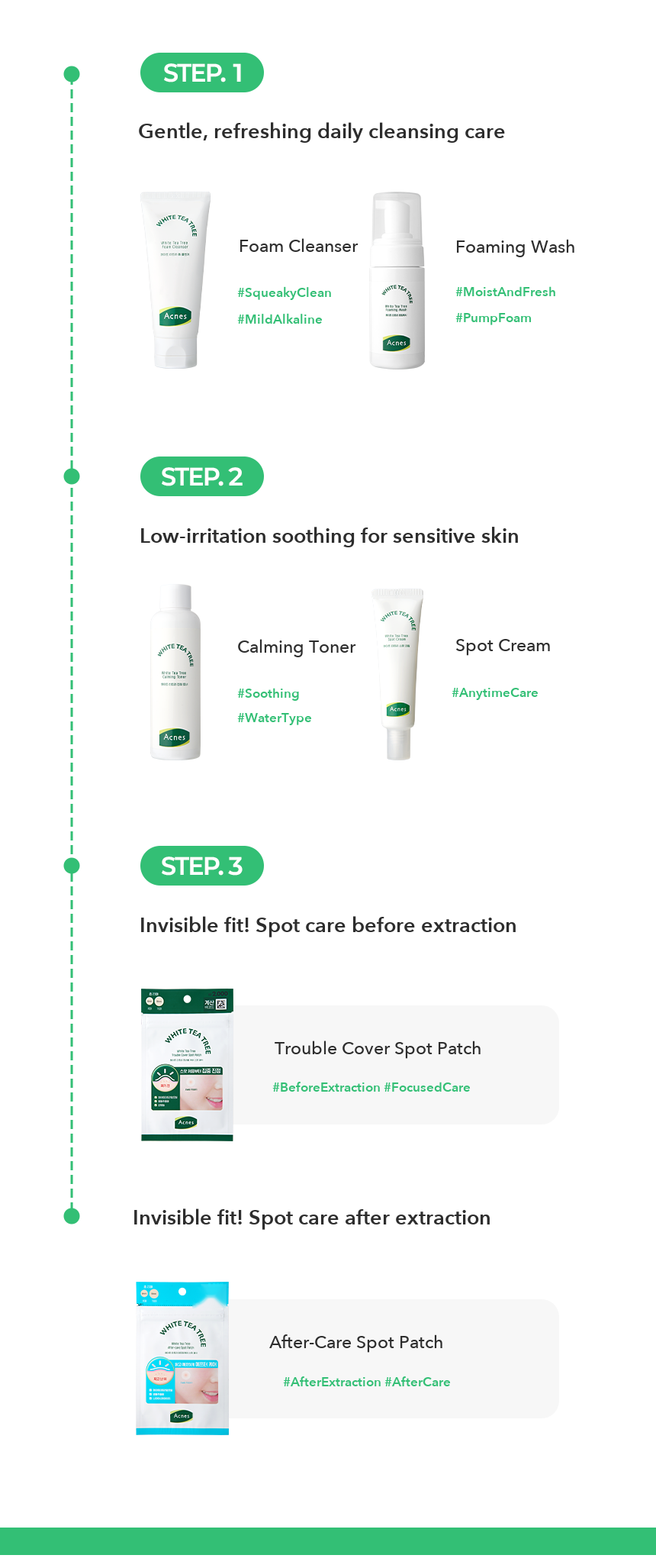ACNES White Tea Tree Foaming Wash 100ml detail 12