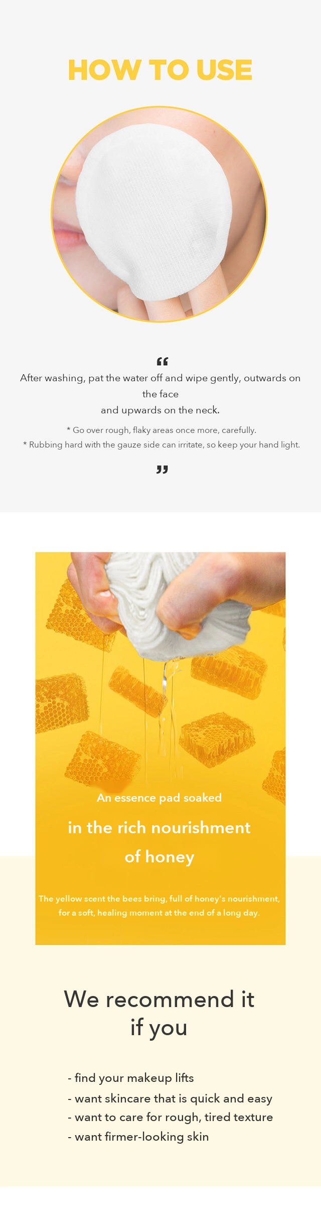 NEODAY Royal Honey Lifting Gauze Peeling Pad detail 7