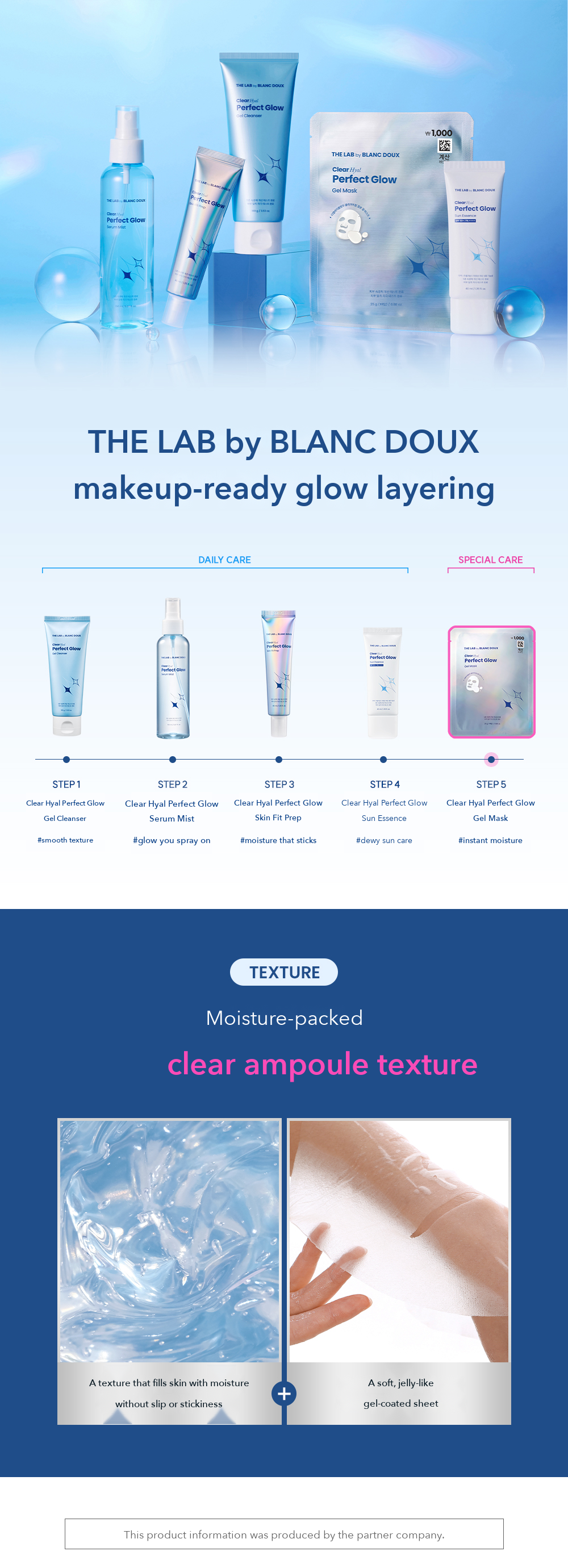 THE LAB by BLANC DOUX Clear Hyal Perfect Glow Gel Mask detail 10