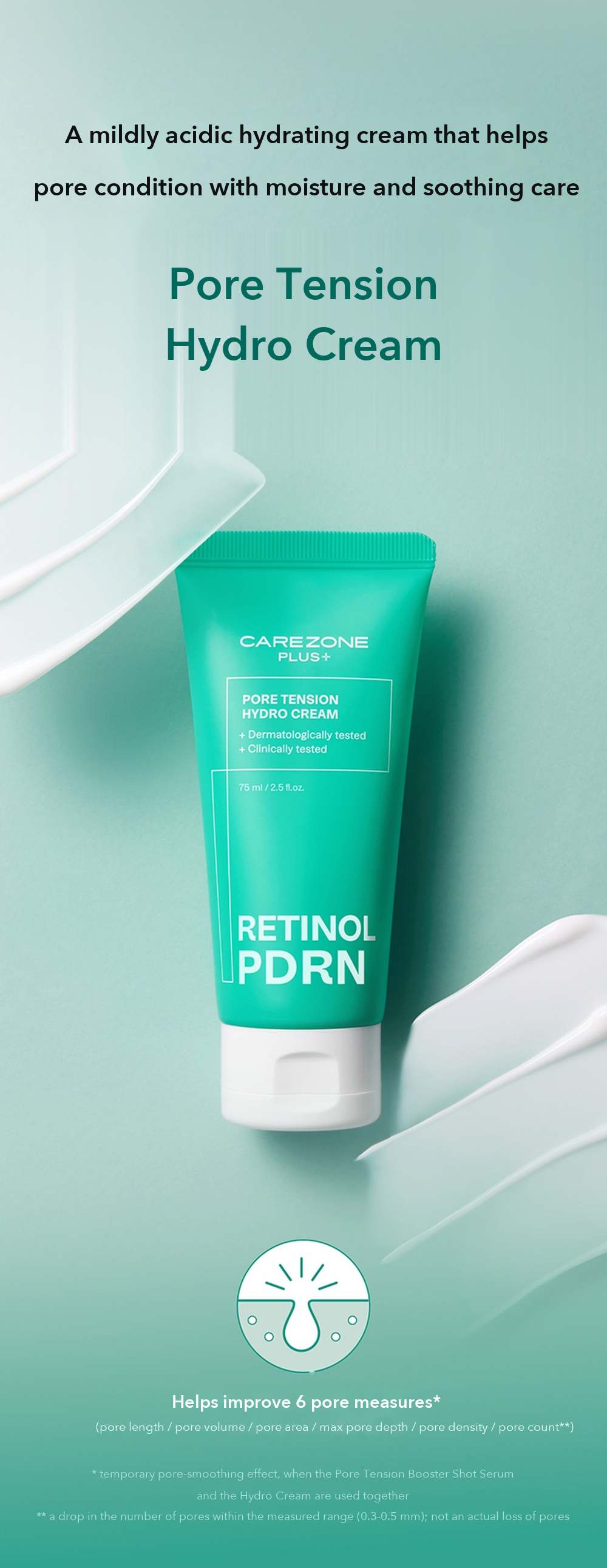 CAREZONE PLUS+ Pore Tension Hydro Cream 75ml detail 01