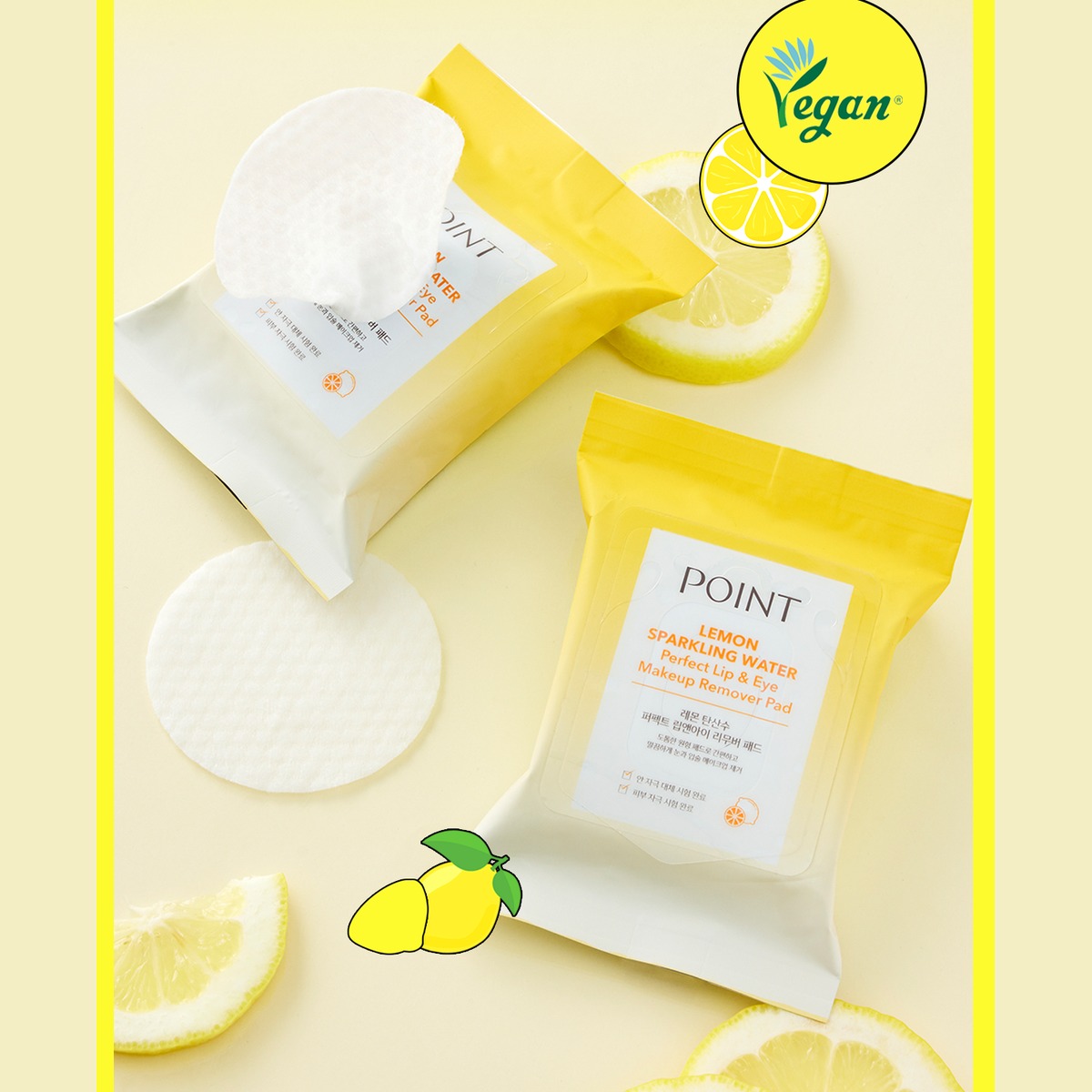 POINT Lemon Soda Perfect Lip & Eye Remover Pad 35 Pads