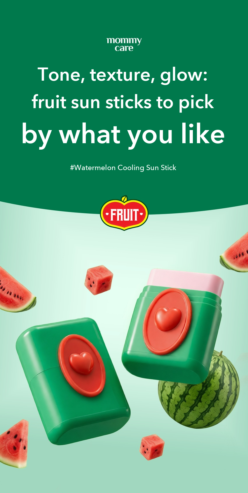MOMMY CARE Watermelon Cooling Sun Stick detail 01