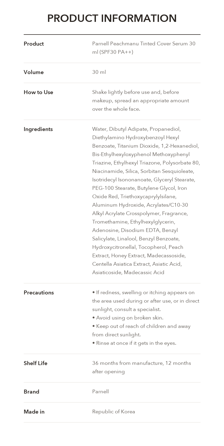 PARNELL Peachmanu Tinted Cover Serum detail 07