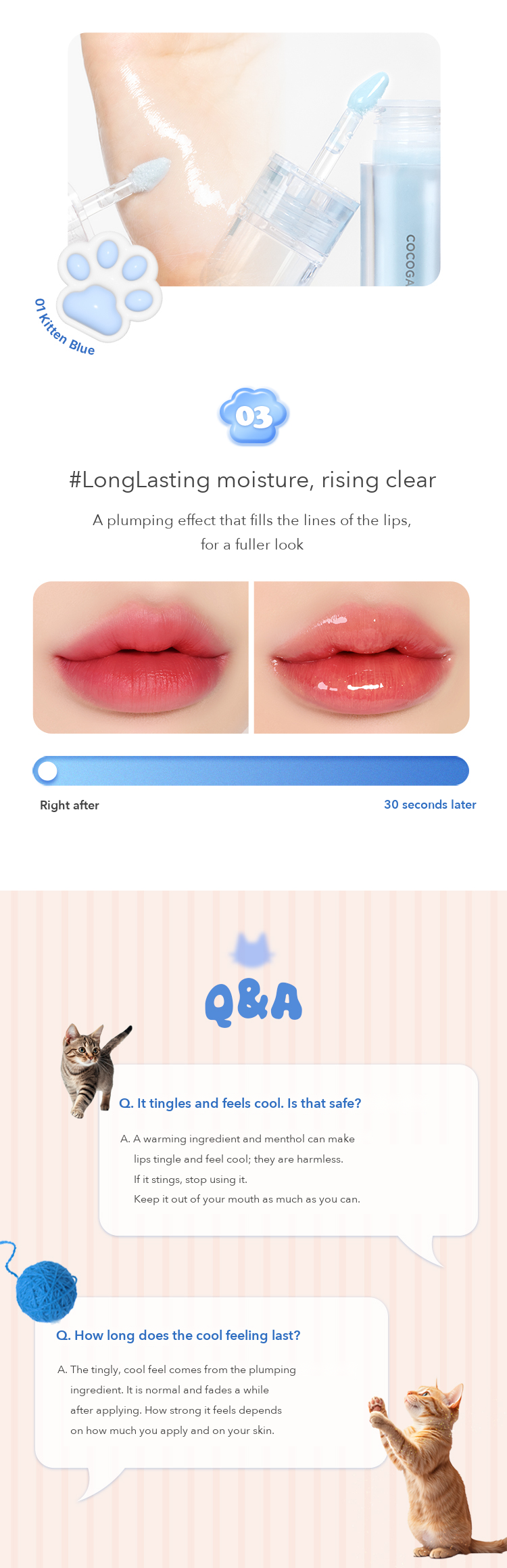 COCOGAGA Lovely Cat Mood Change Lip Topper detail 3