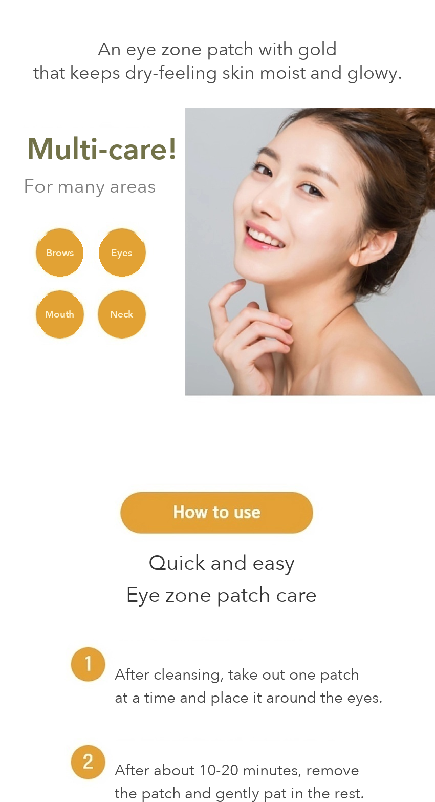 DAISO Gold Eye Patch 30 Sheets detail 03