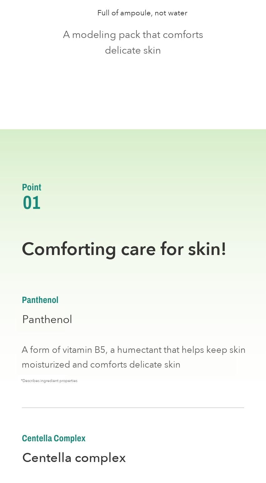 Dr.CPU+ Calming Glow Cream Modeling Mask detail 2