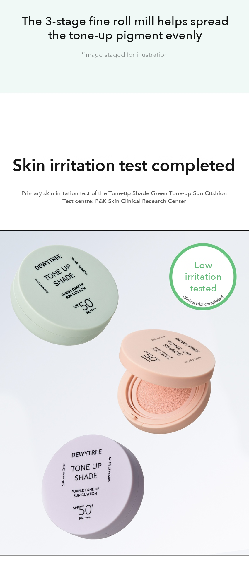 Dewytree Green Tone-up Sun Cushion detail 8
