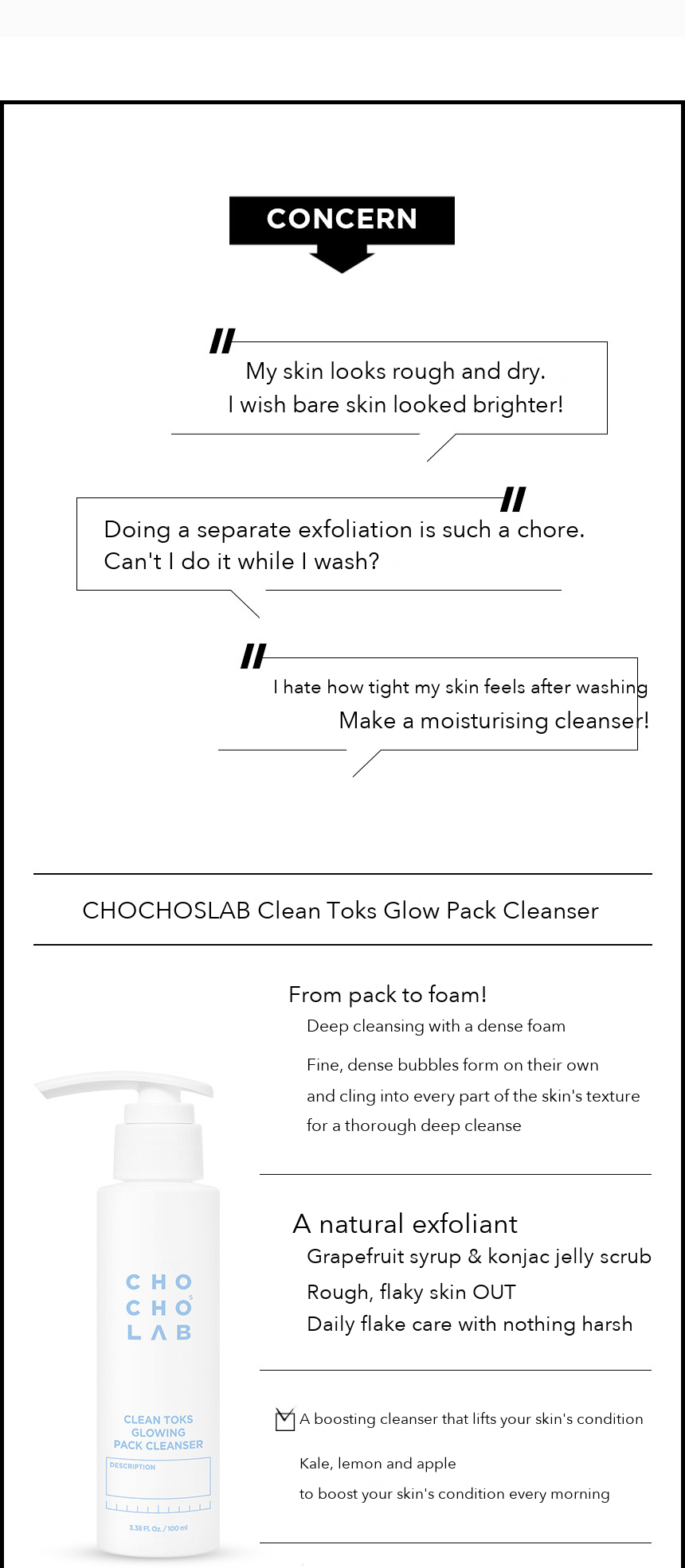 CHOCHOSLAB Clean Toks Glow Pack Cleanser detail 2