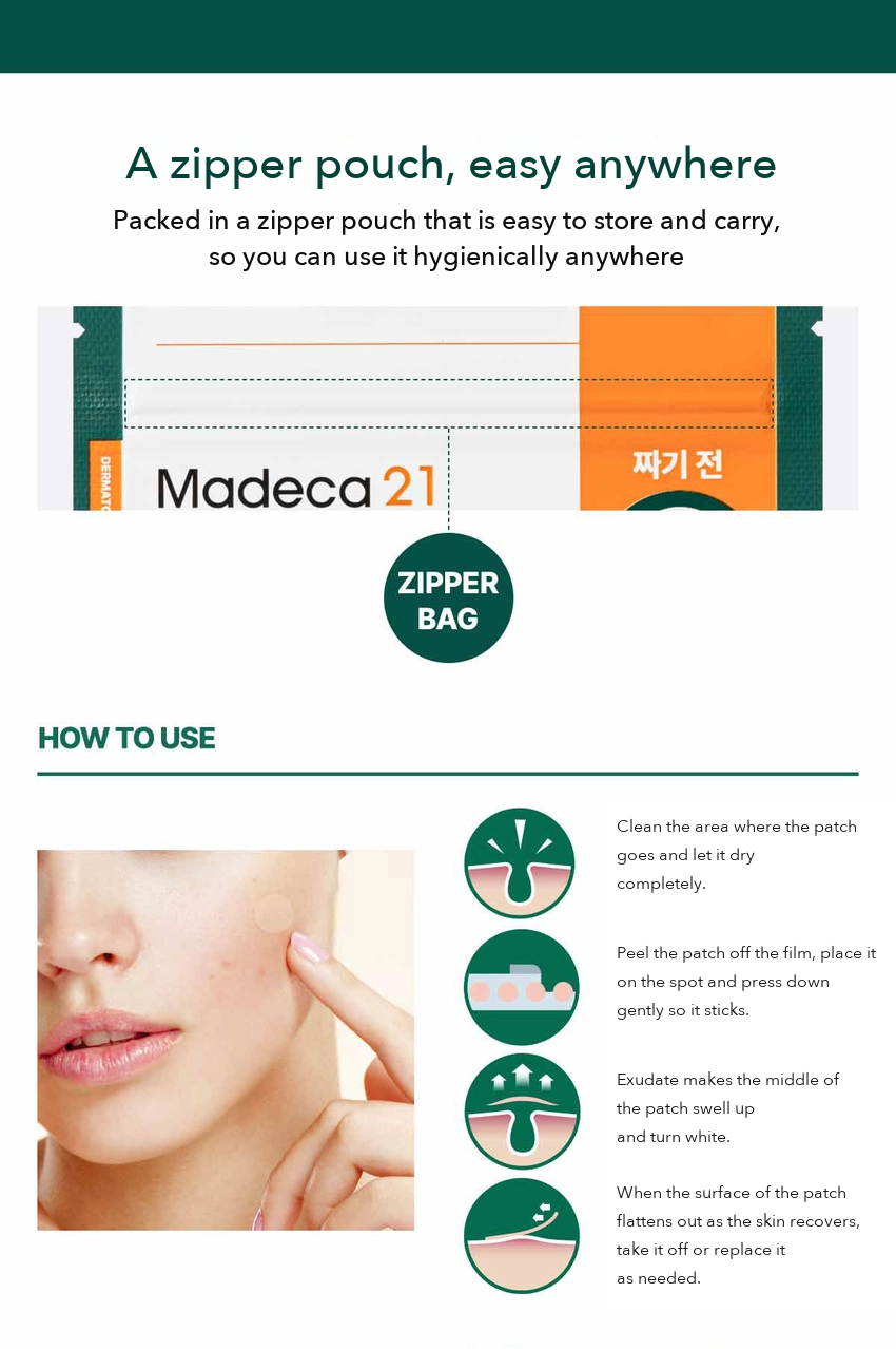 Madeca21 Clear Spot Cure Patch 24 Patches detail 05