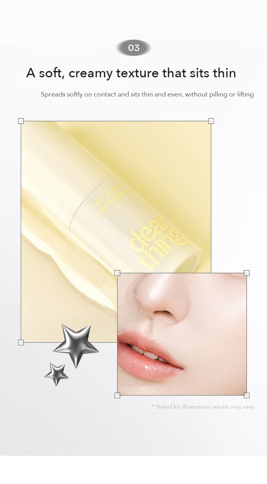 MILKTOUCH Dear Thing Face Contour Cream Brightener detail 04