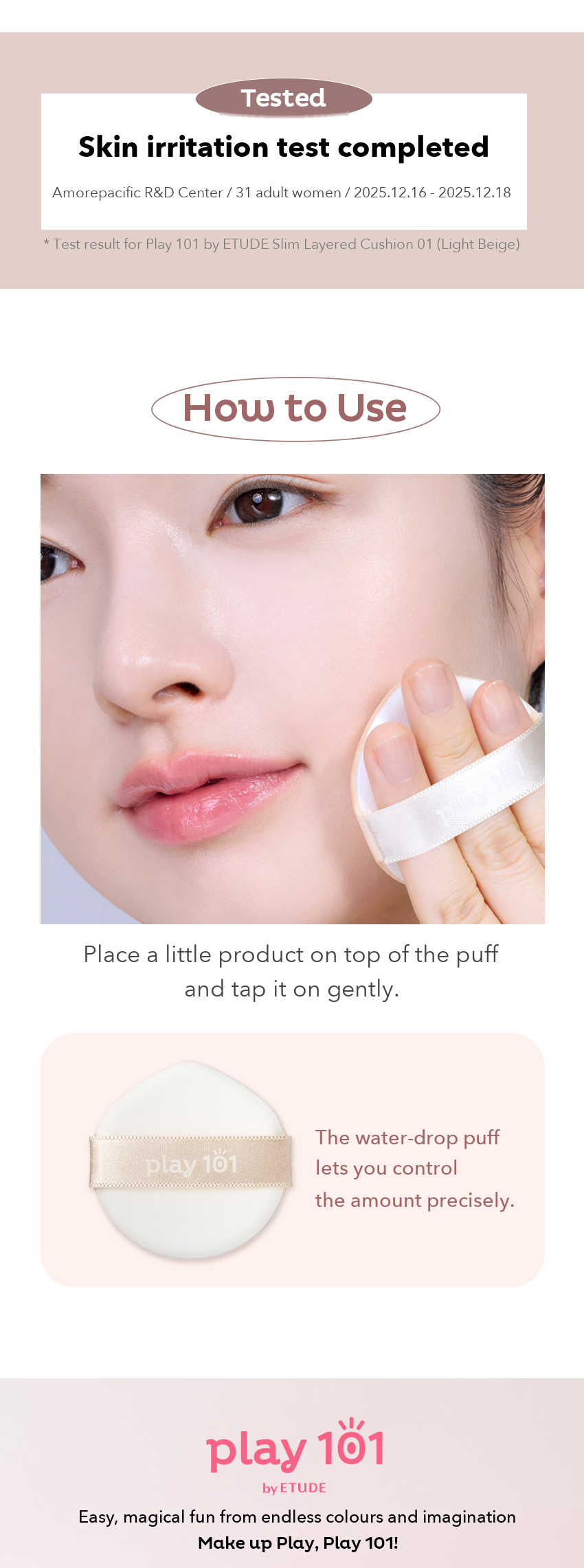 Play 101 by ETUDE Slim Layered Cushion 15g detail 07
