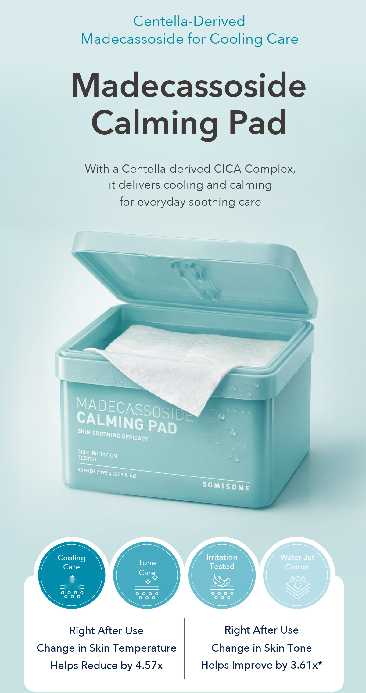 Somisome Madecassoside Calming Square Pad detail 2