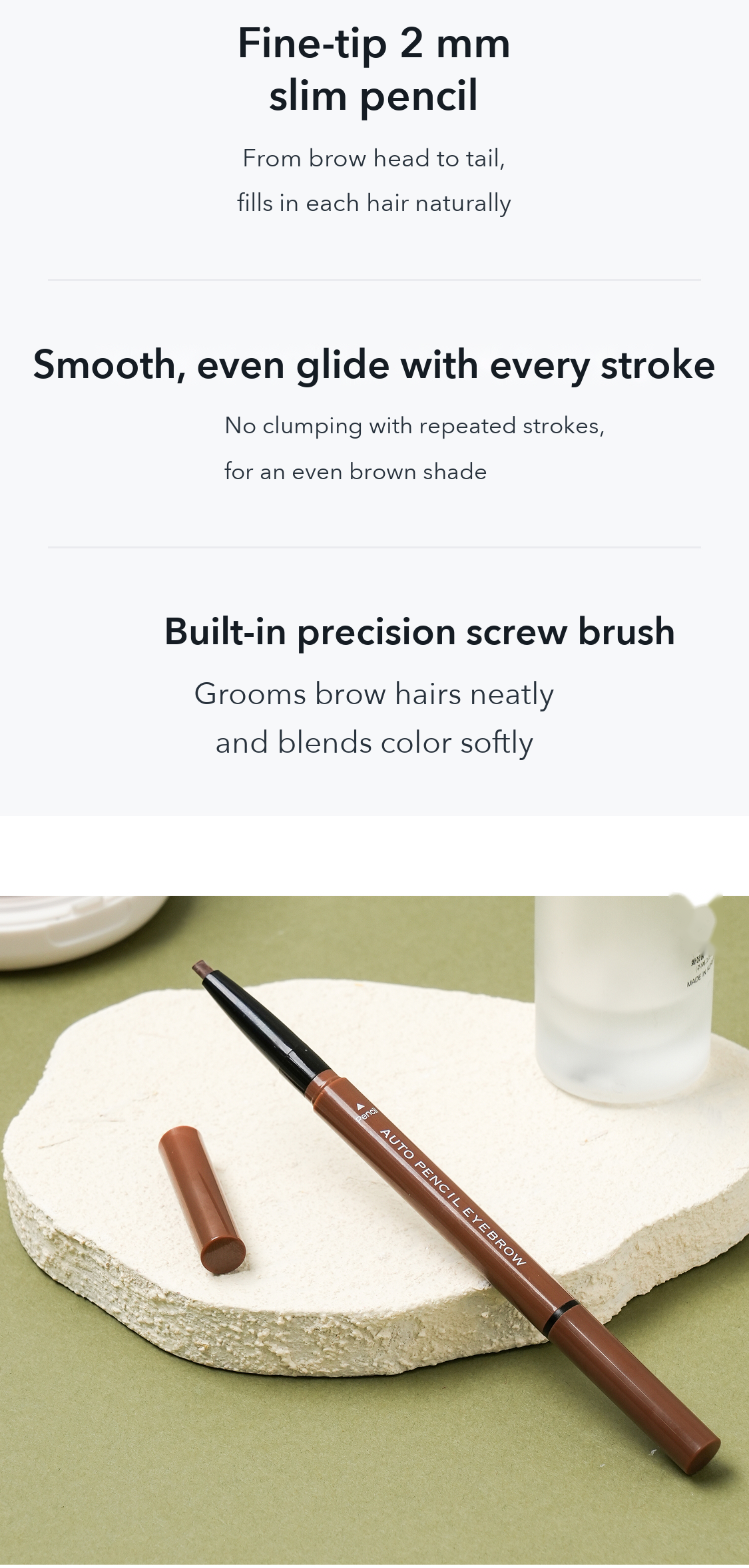 STYLISH Auto Eyebrow Pencil Brown 0.25g detail 02