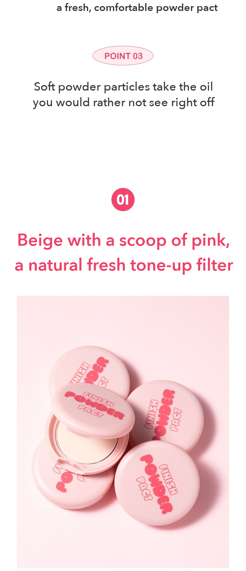 Mifactory Oil-Out Finish Powder Pact Pink Beige detail 2
