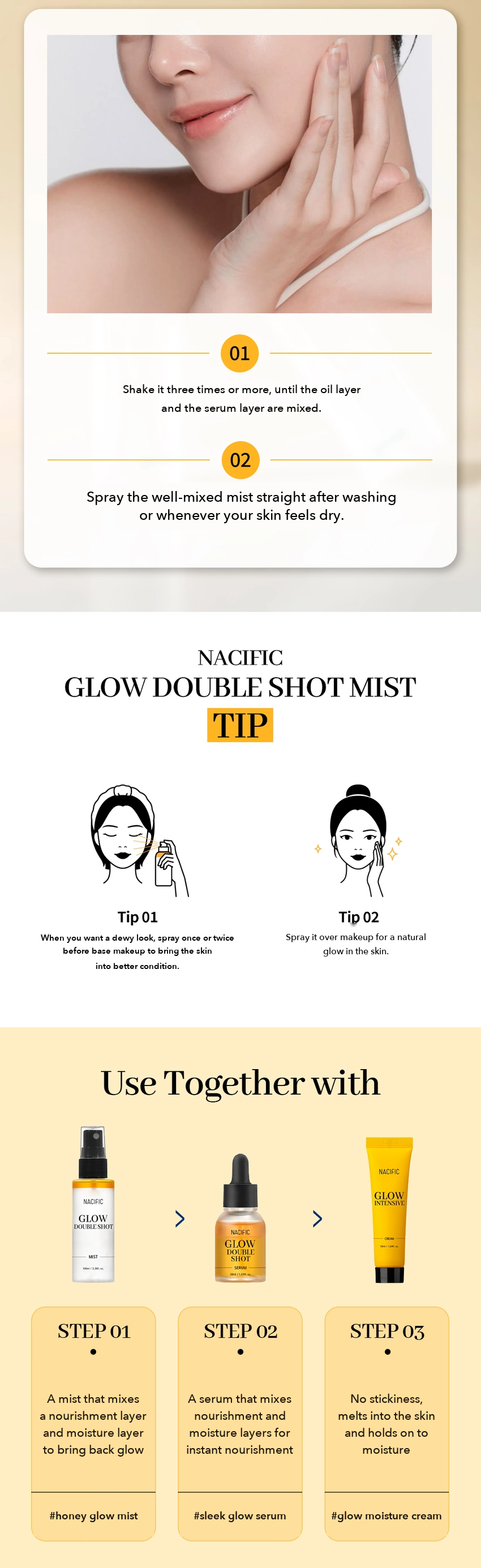 NACIFIC Glow Double Shot Mist detail 04