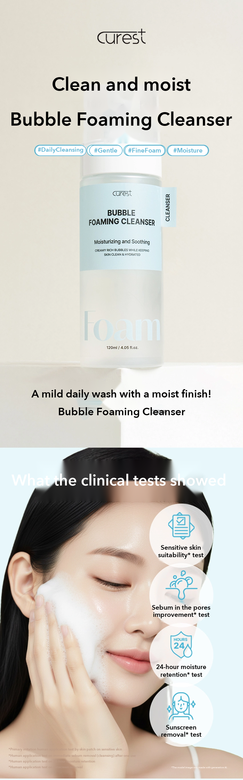CUREST Bubble Foaming Cleanser detail 1