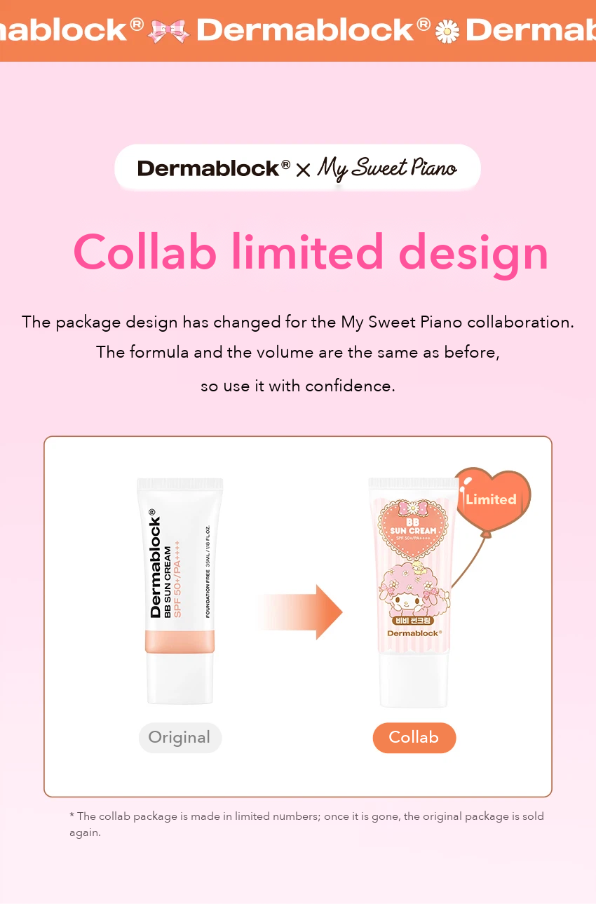 DERMABLOCK BB Sun Cream My Sweet Piano detail 01