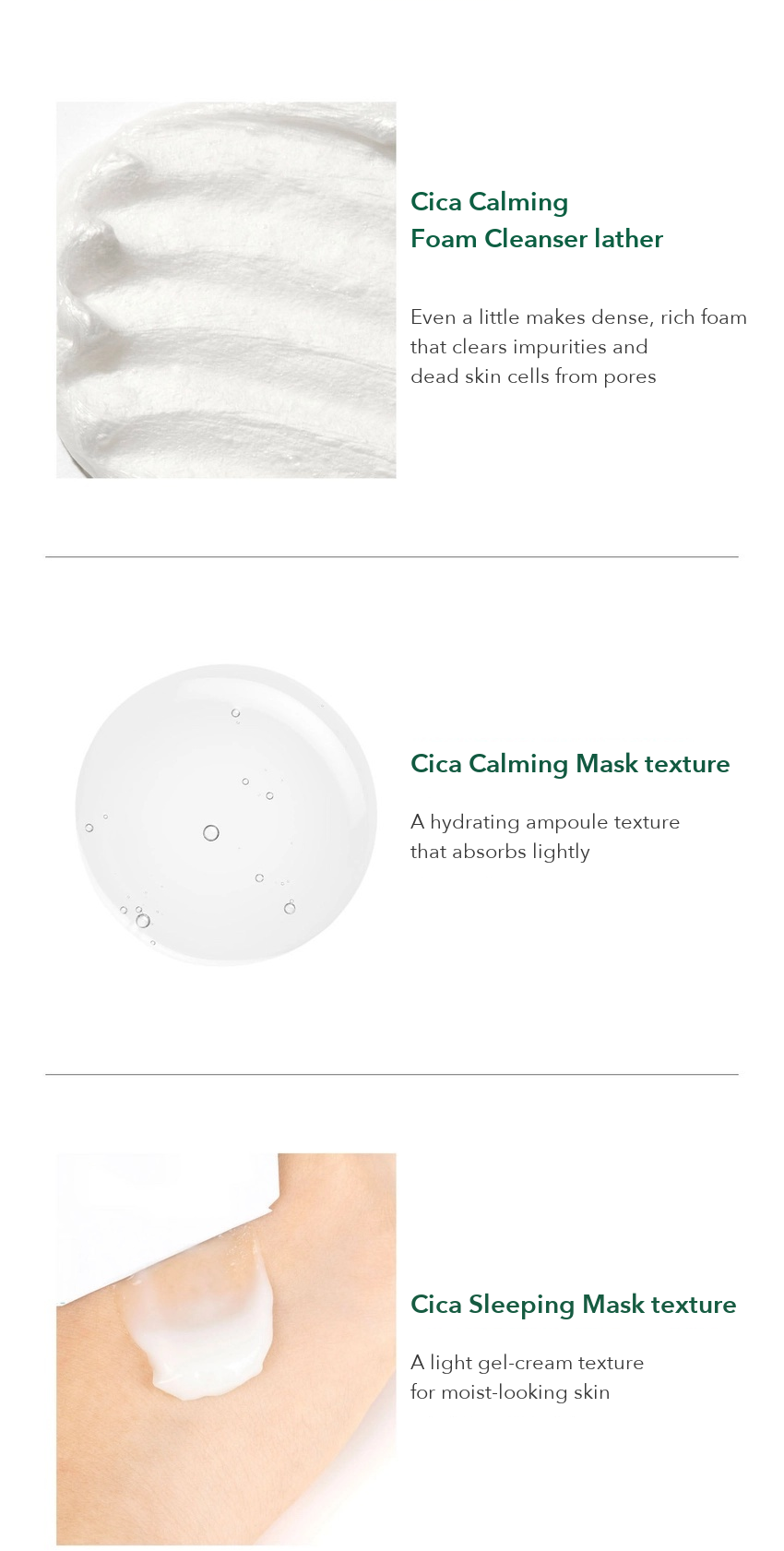 VT Cica Calming 3-Step Mask Pack detail 04