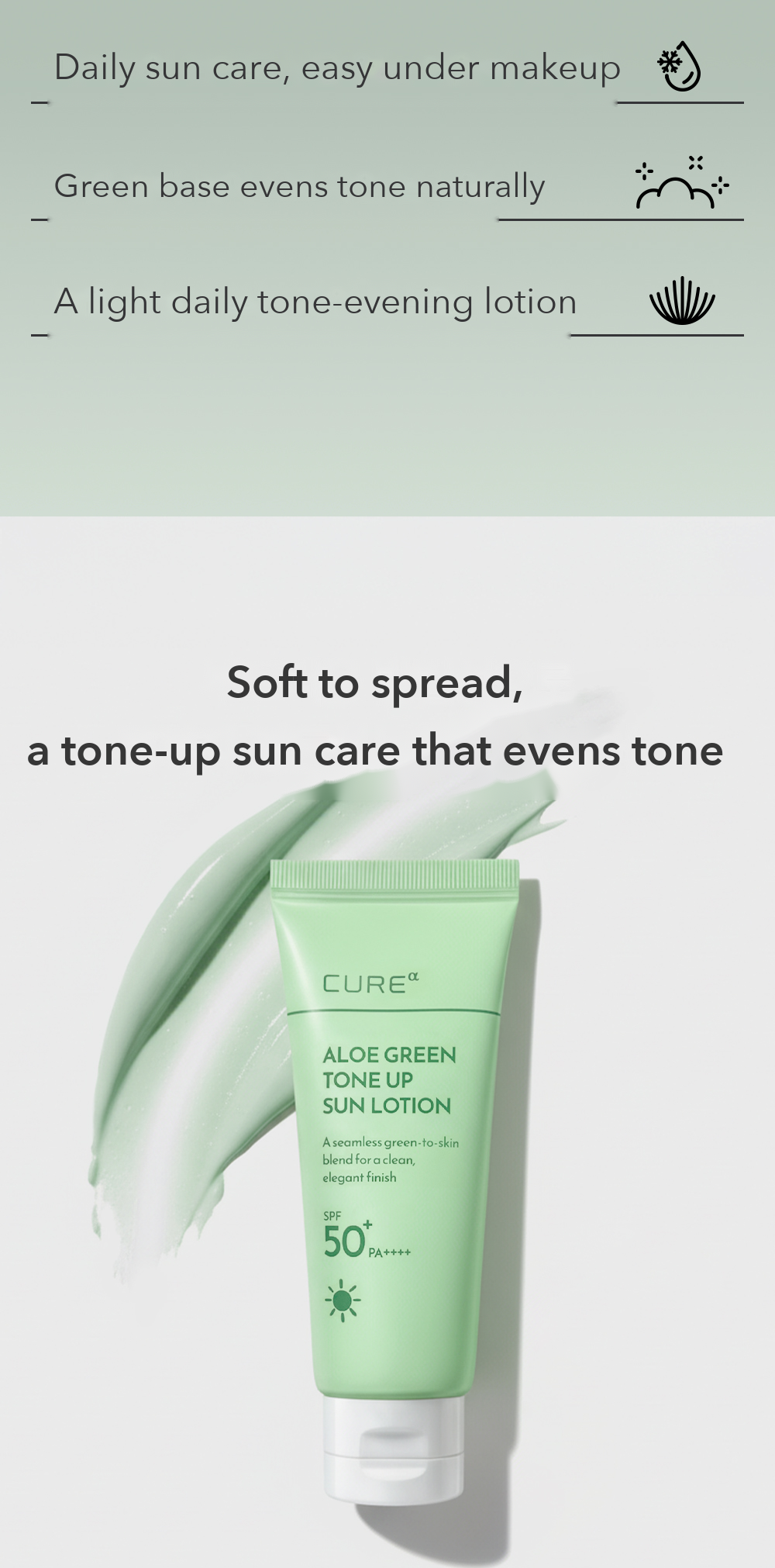 Kim Jeong Moon Aloe Cure Alpha Aloe Green Tone-up Sun Lotion detail 06