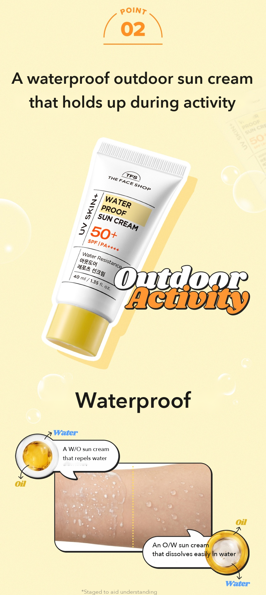 THE FACE SHOP UV Skin Plus Waterproof Sun Cream 40ml detail 03