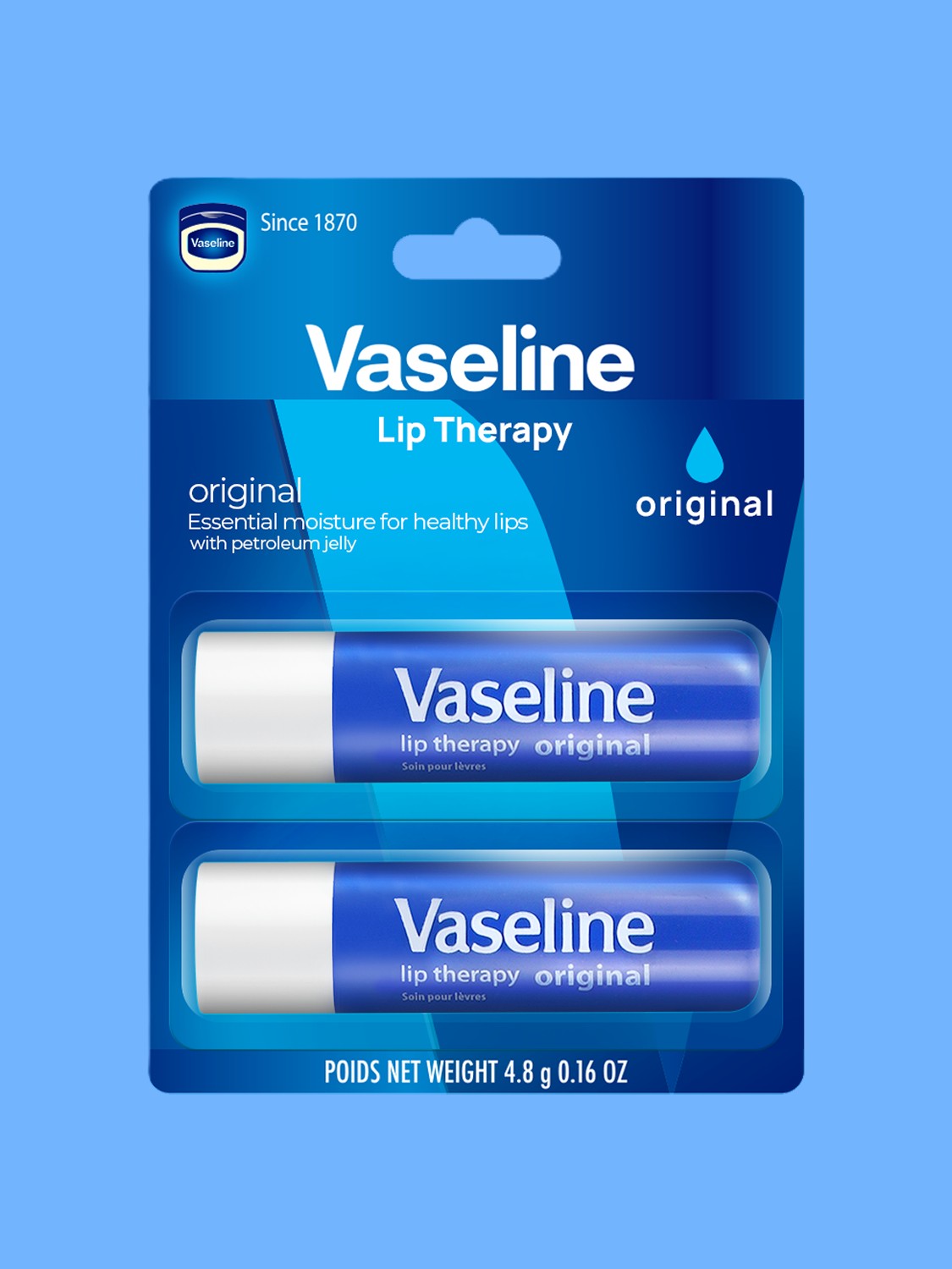 Vaseline Lip Therapy Original 4.8g 2-Pack