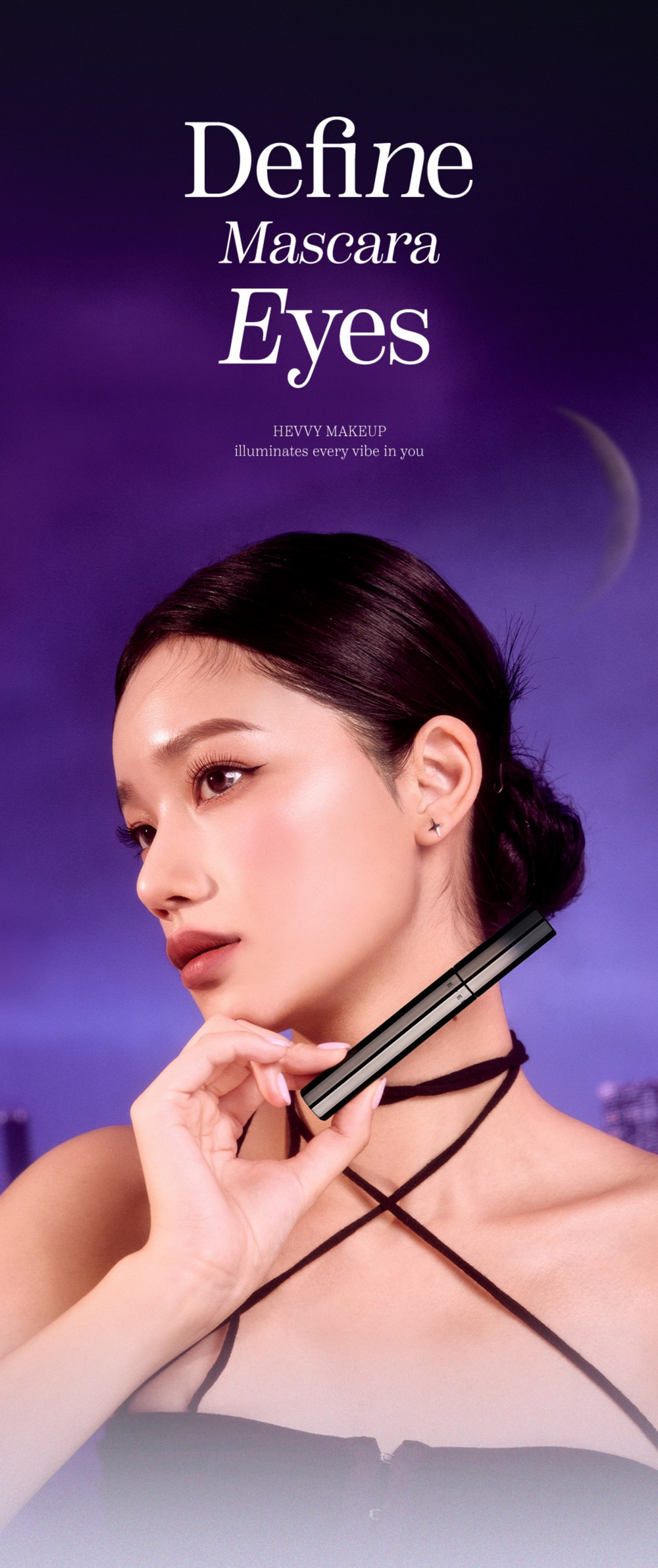 HEVVY MAKEUP Define Eyes Mascara Long & Lash detail 01