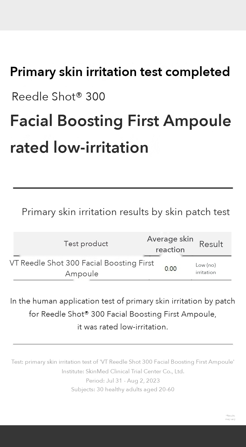 VT Reedle Shot 300 Facial Boosting First Ampoule 2ml x 6 detail 04