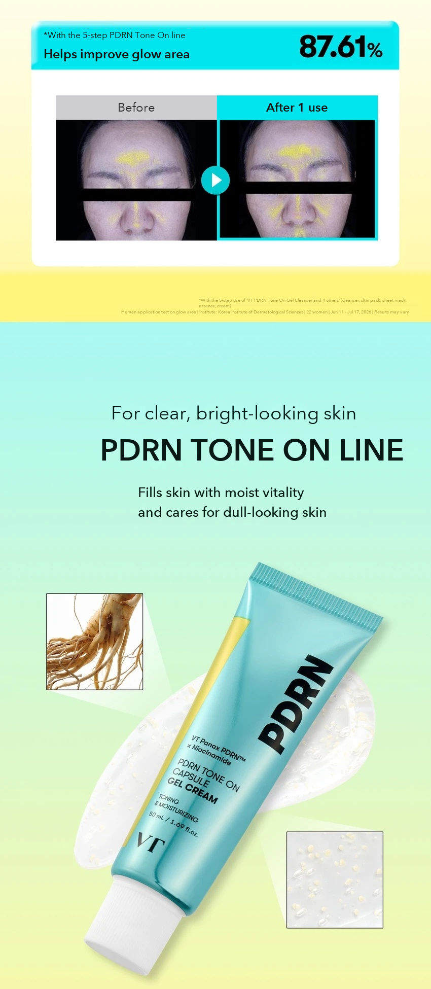 VT PDRN Tone On Capsule Gel Cream 50ml detail 03