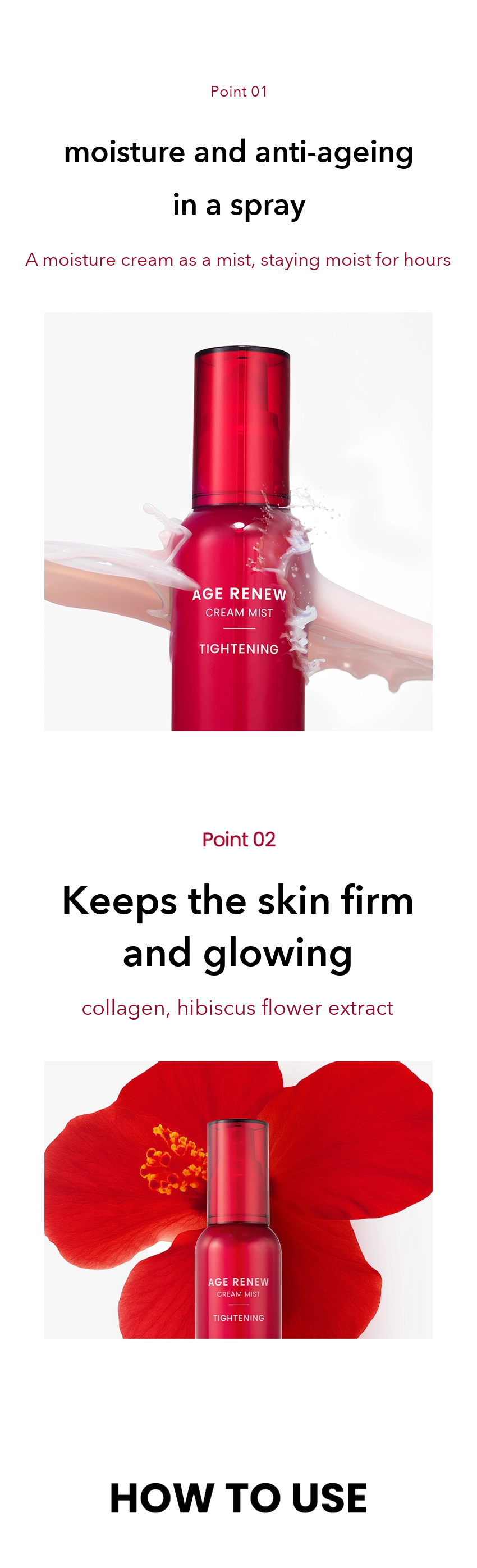 AHC Age Renew Cream Mist Tightening detail 06