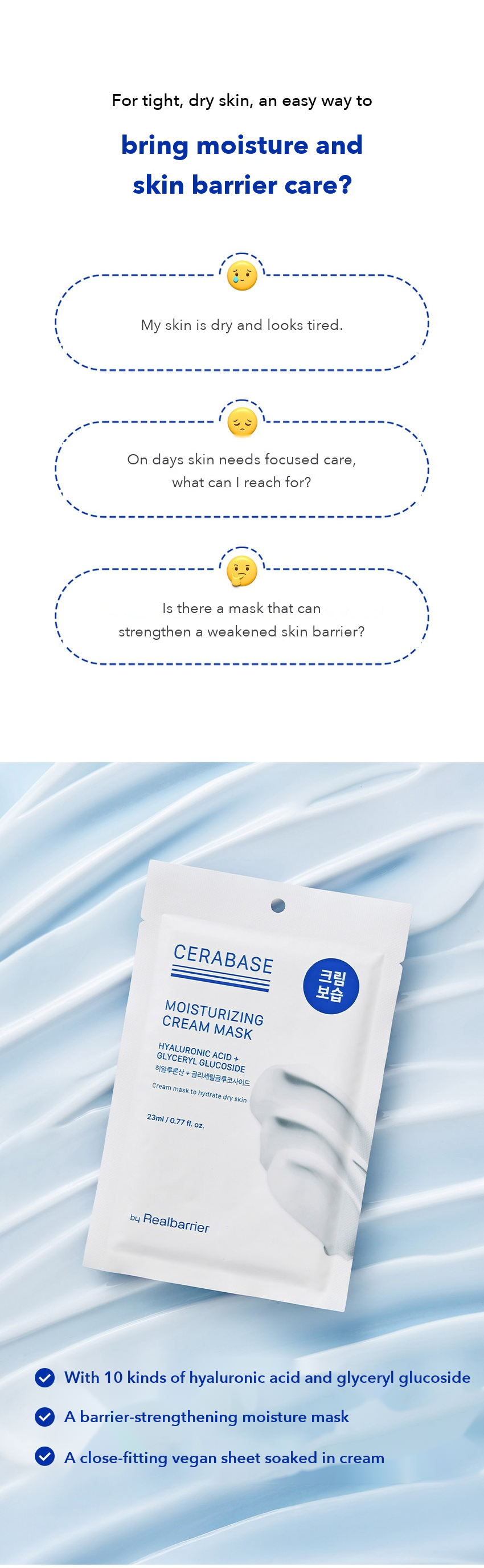 By Real Barrier Cerabase Moisturizing Cream Mask 23ml detail 02