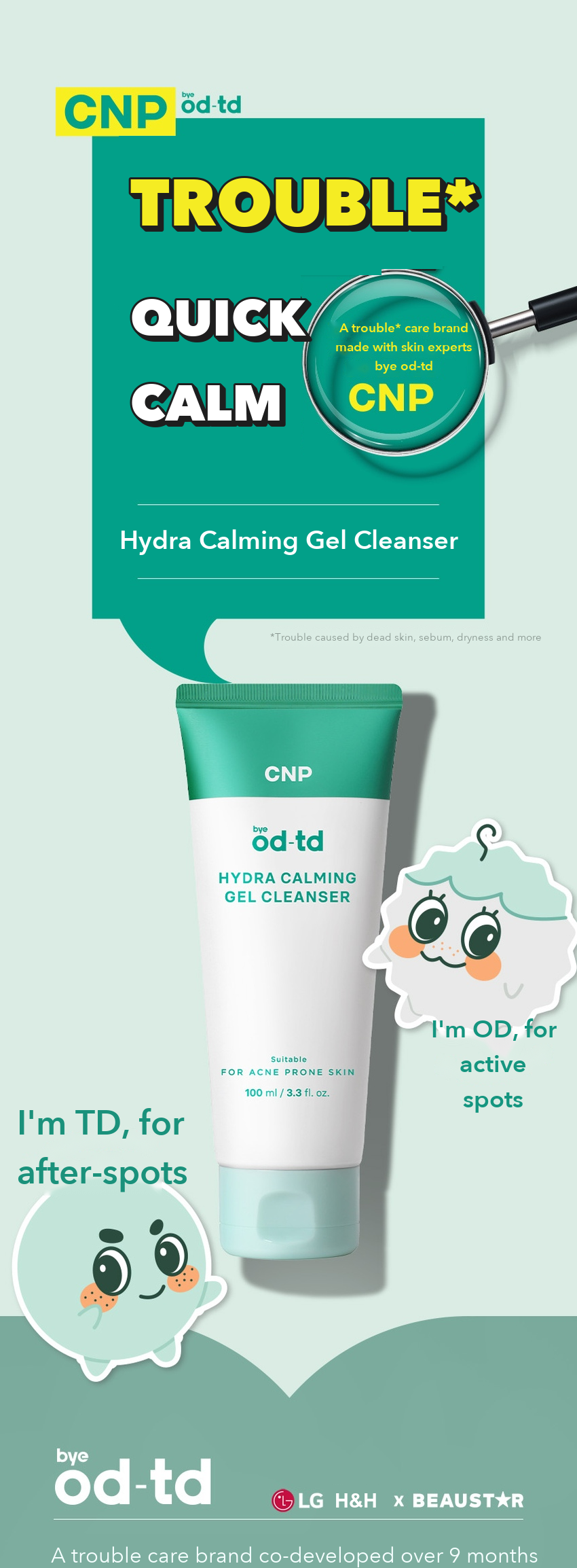 CNP bye od-td Hydra Calming Gel Cleanser detail 1