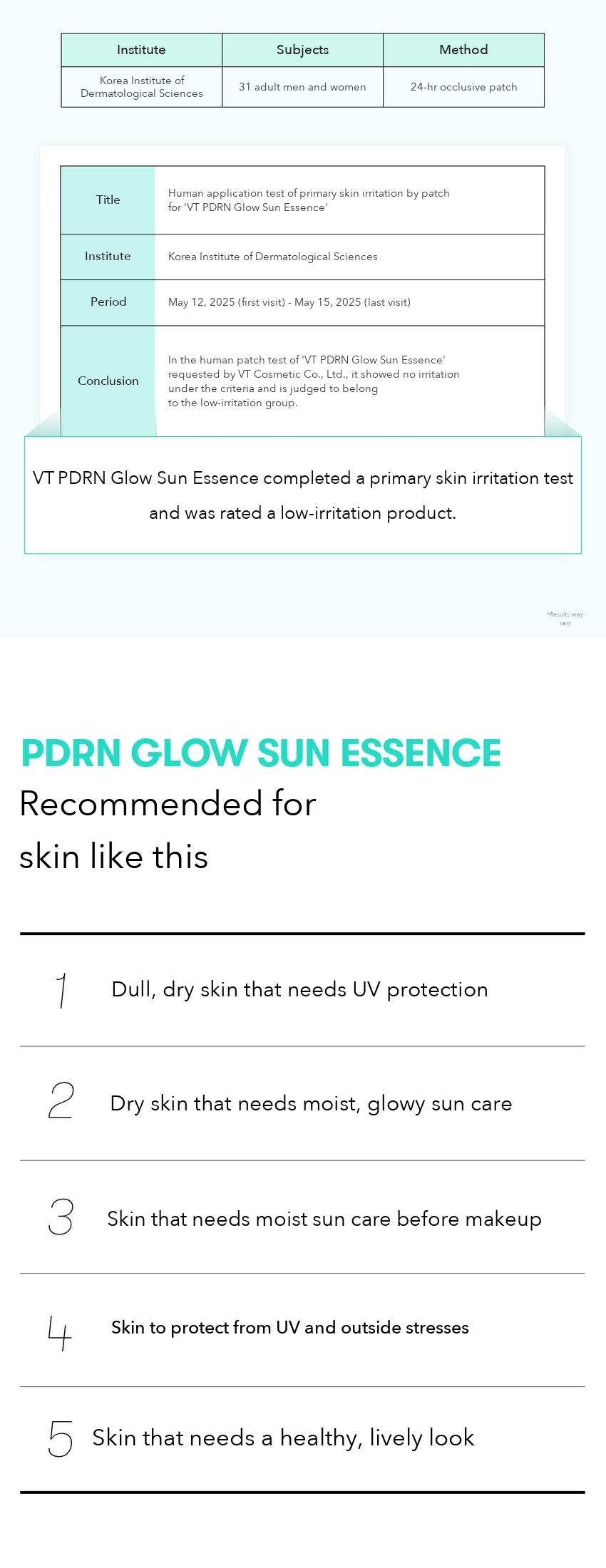 VT PDRN Glow Sun Essence 50ml detail 08