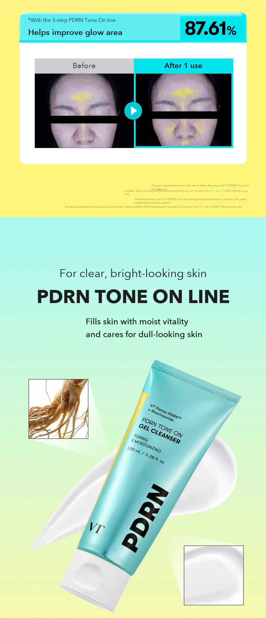 VT PDRN Tone On Gel Cleanser detail 04