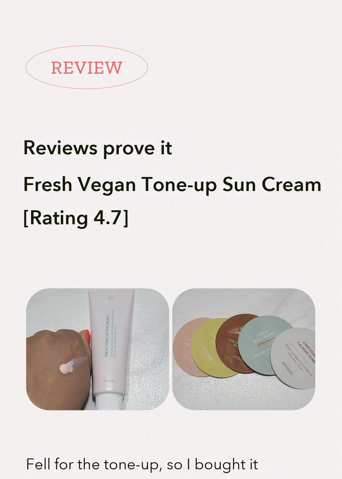 HYGGEE Fresh Vegan Tone-Up Sun Cream detail 14
