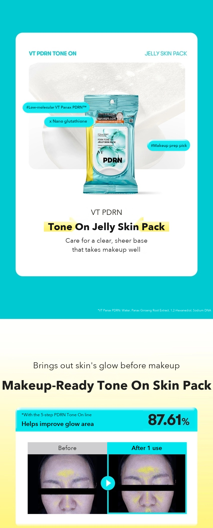 VT PDRN Tone On Jelly Skin Pack detail 02