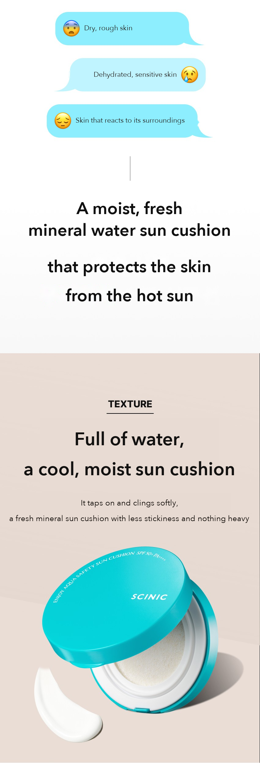 SCINIC Enjoy Aqua Safety Mineral Sun Cushion 15g detail 02
