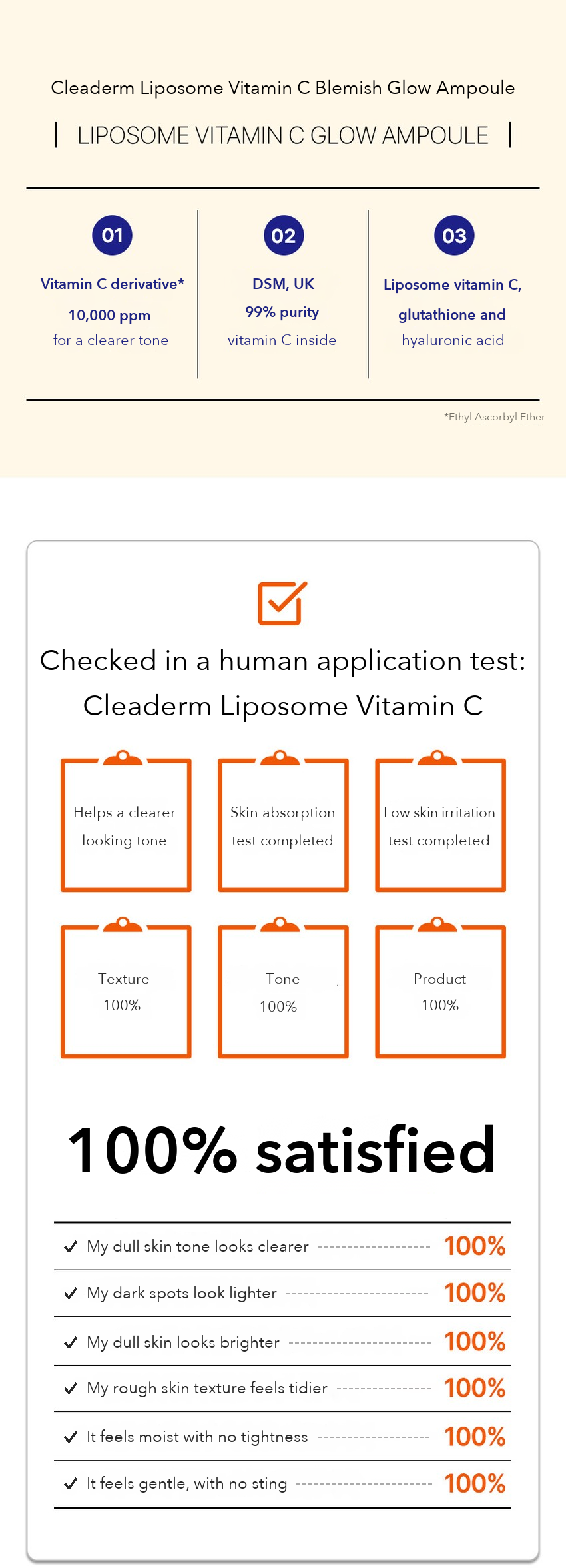 CLEADERM Liposome Vitamin C Blemish Glow Ampoule detail 03