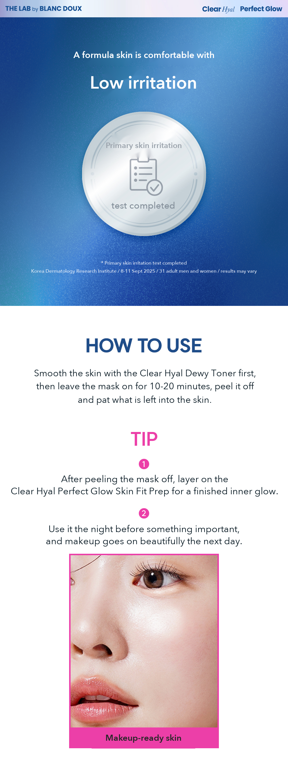 THE LAB by BLANC DOUX Clear Hyal Perfect Glow Gel Mask detail 09
