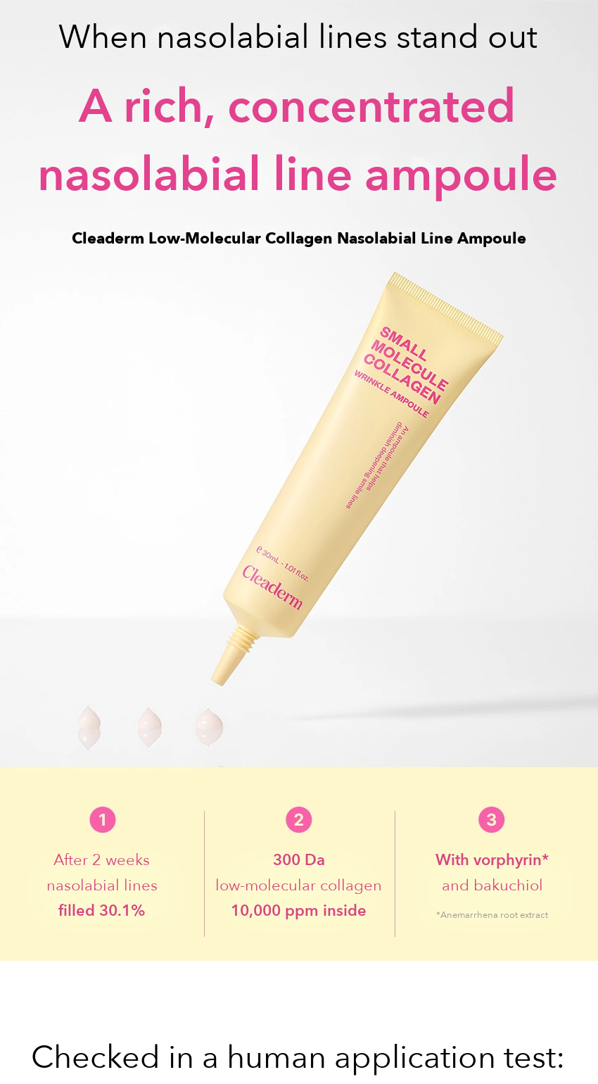 Cleaderm Low-Molecular Collagen Nasolabial Line Ampoule detail 2