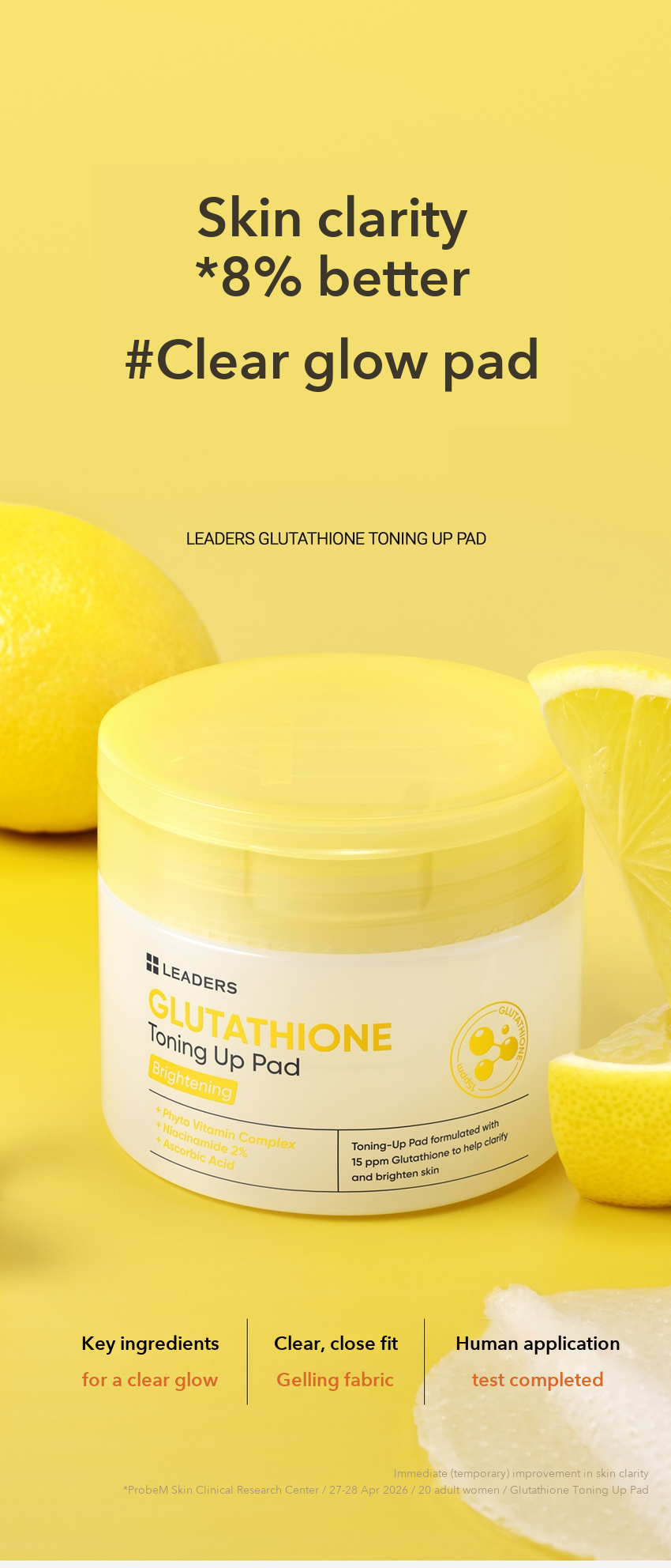 LEADERS Glutathione Toning Up Pad detail 01