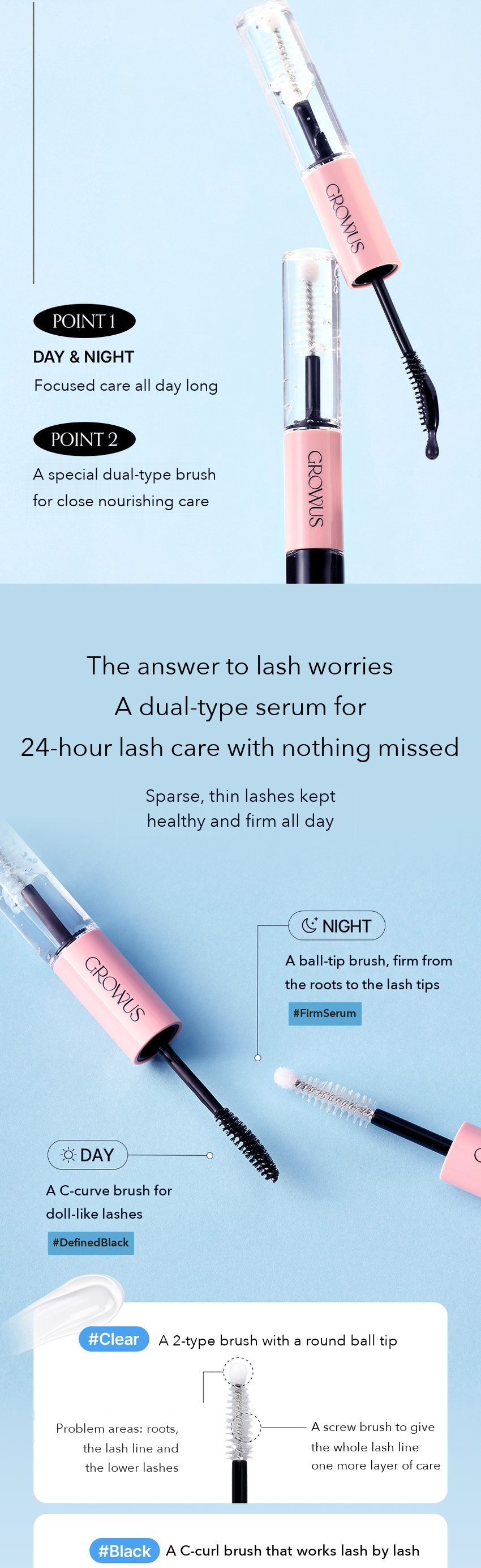GROWUS 2 in 1 Eye Lash Serum detail 02