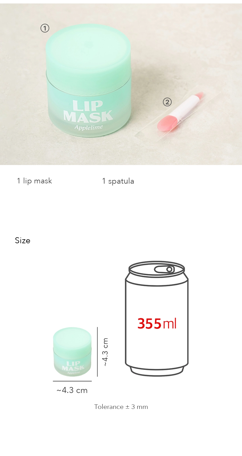 DAISO Lip Sleeping Mask Apple Lime detail 04