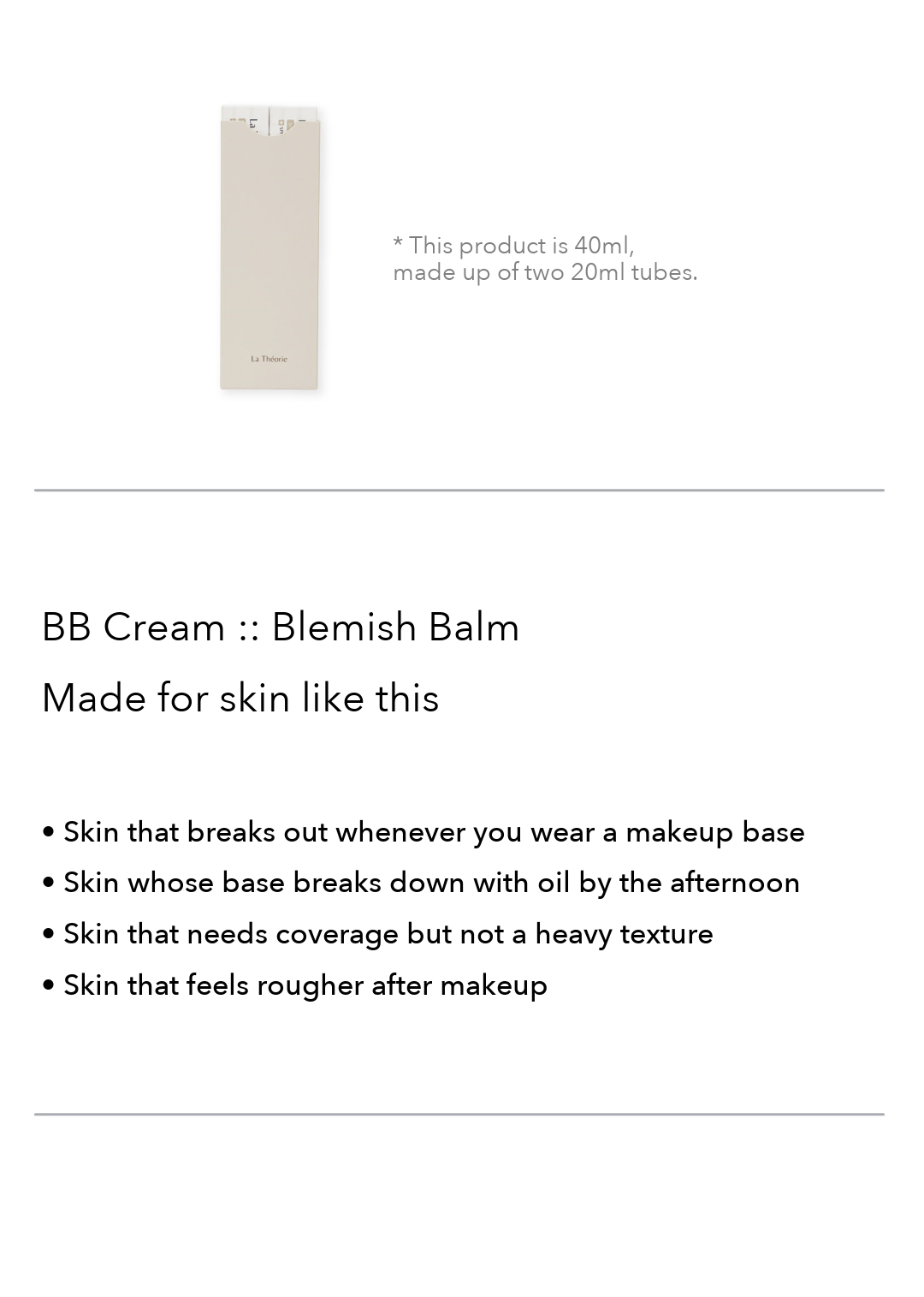 LA THEORIE BB Cream Blemish Balm detail 02