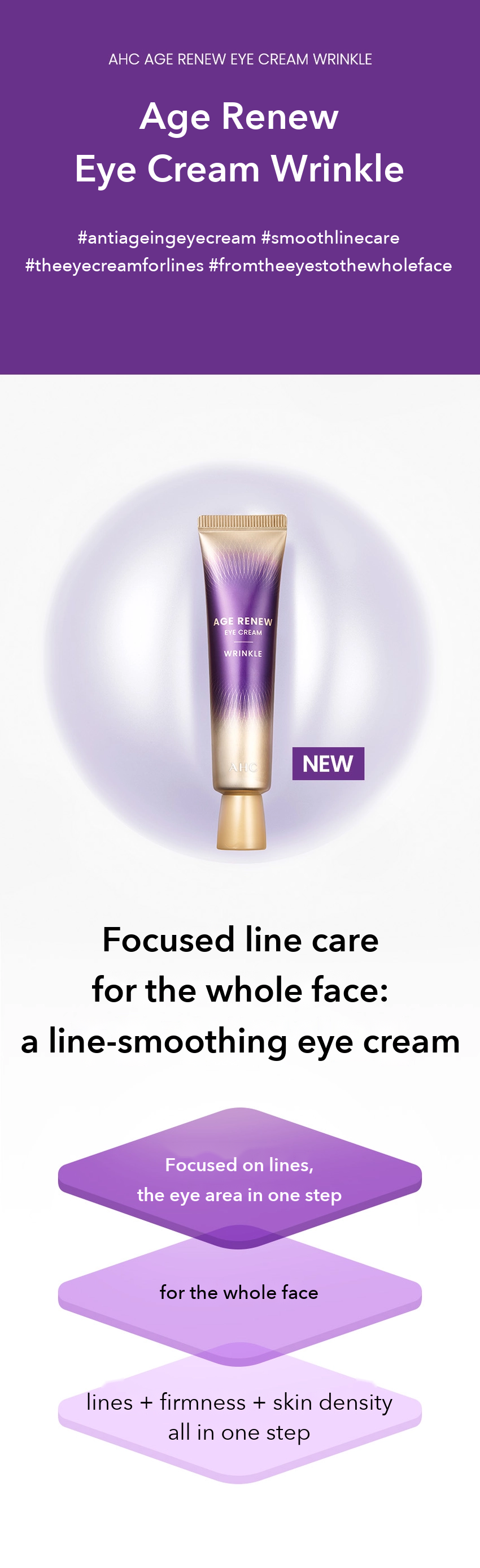 AHC Age Renew Eye Cream Wrinkle detail 02