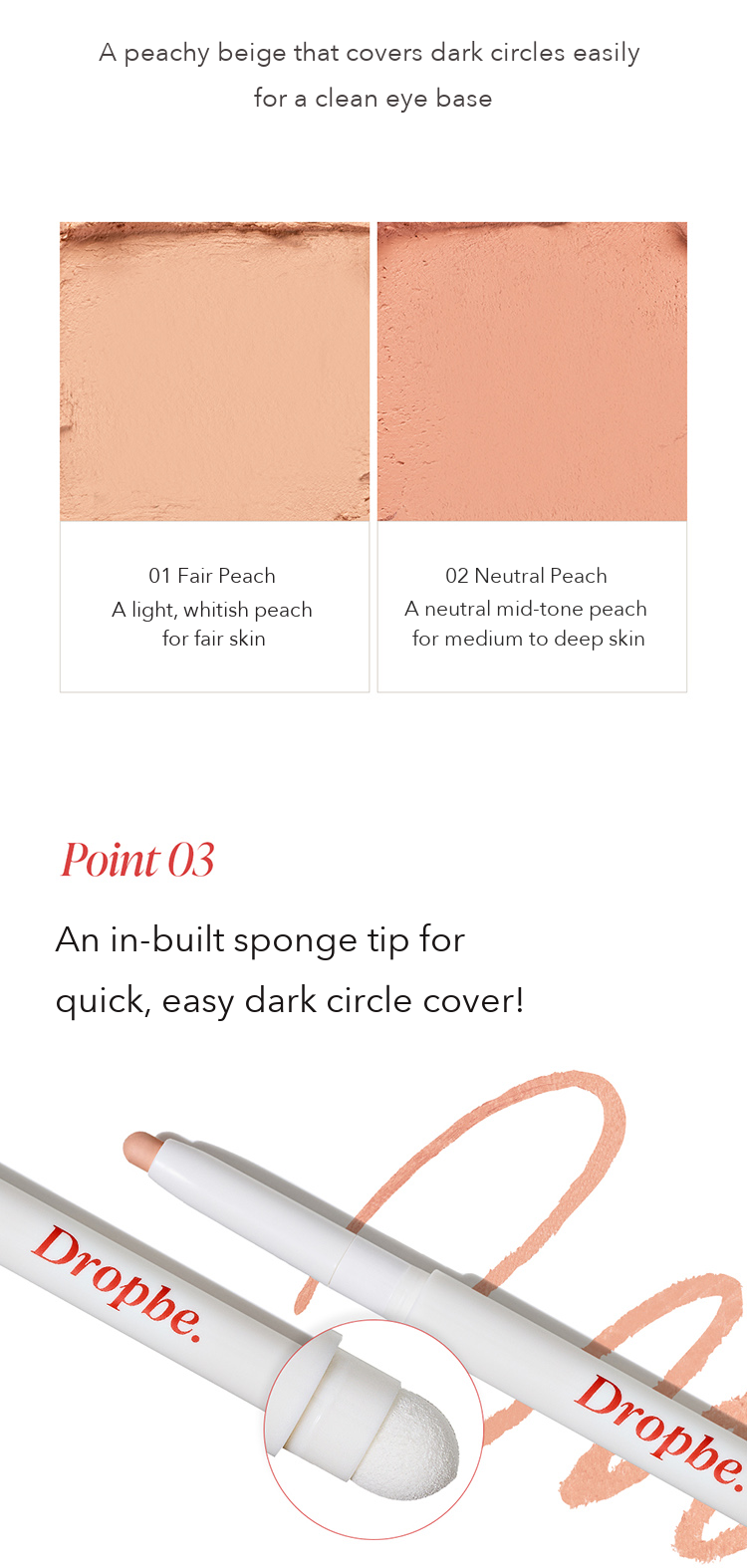 Dropbe Colors Eye Concealer Stick detail 4
